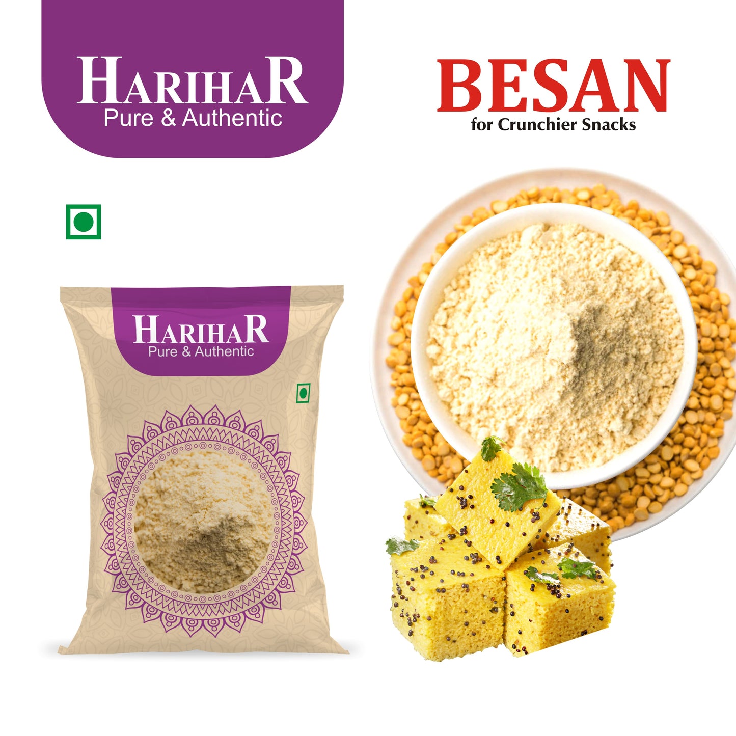 Fresh Gluten Free Chana Dal Fine Besan, Gram Flour | 900 GM