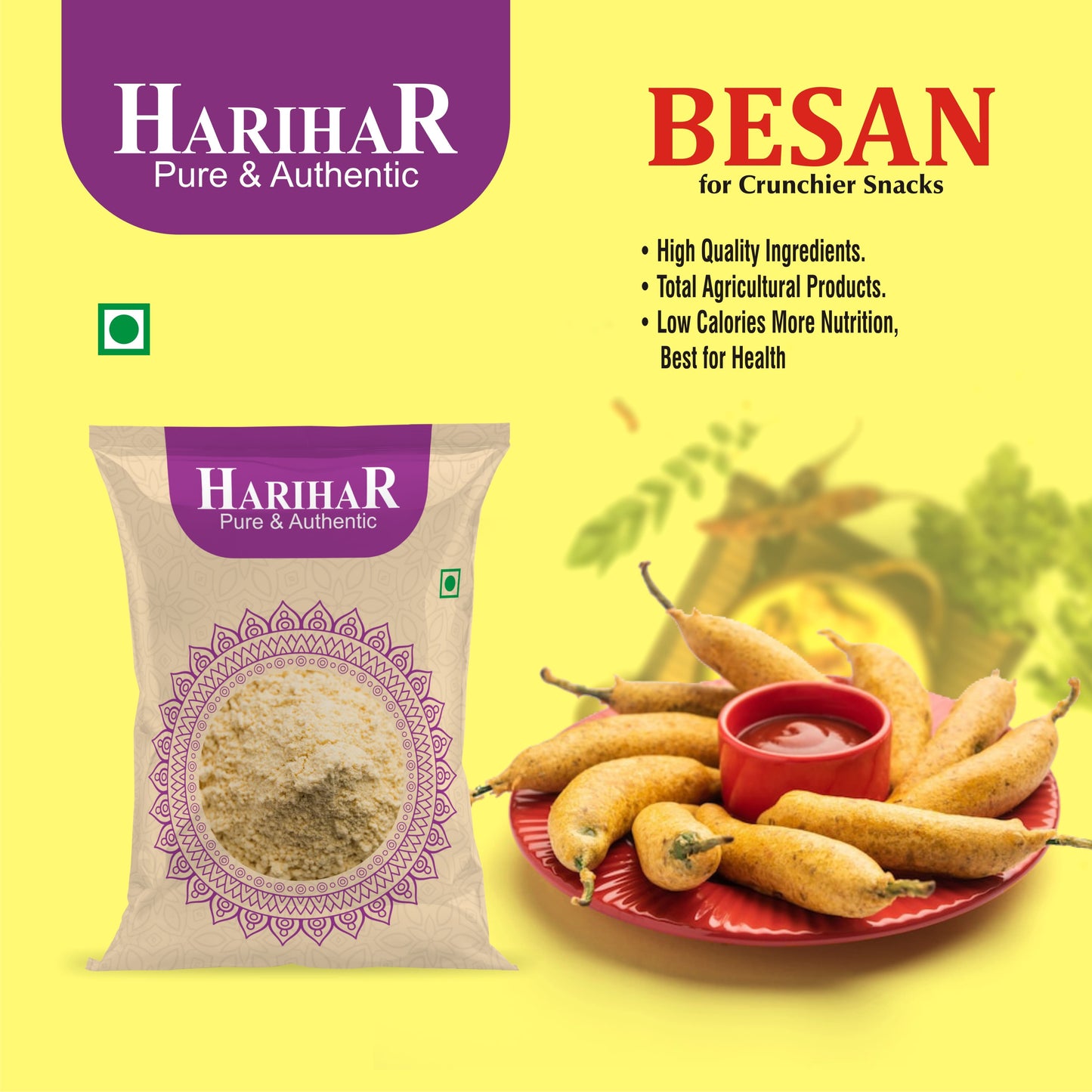 Fresh Gluten Free Chana Dal Fine Besan, Gram Flour | 900 GM