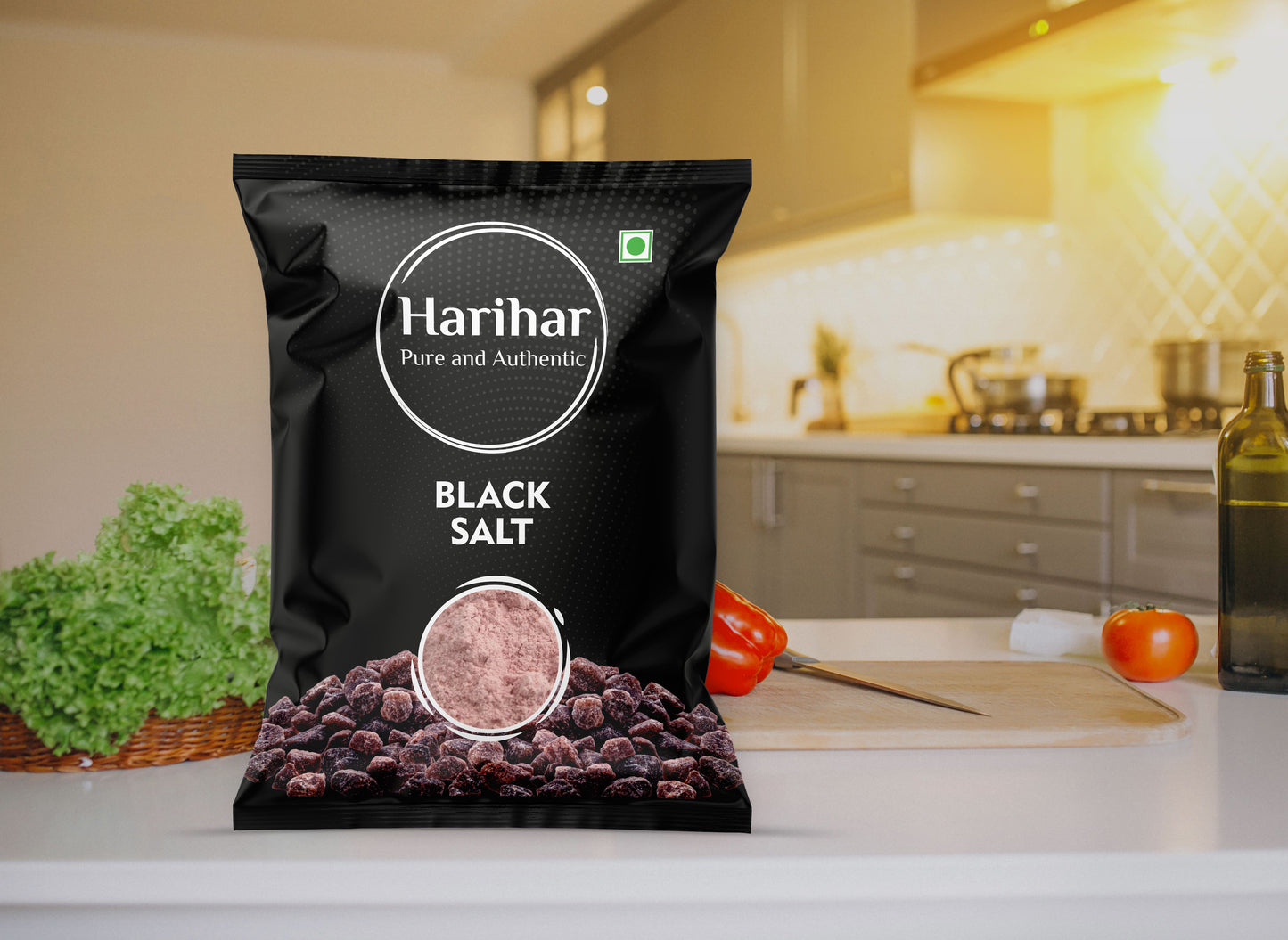 Harihar Kala Namak | Fresh & Natural Black Salt Powder | 800 GM