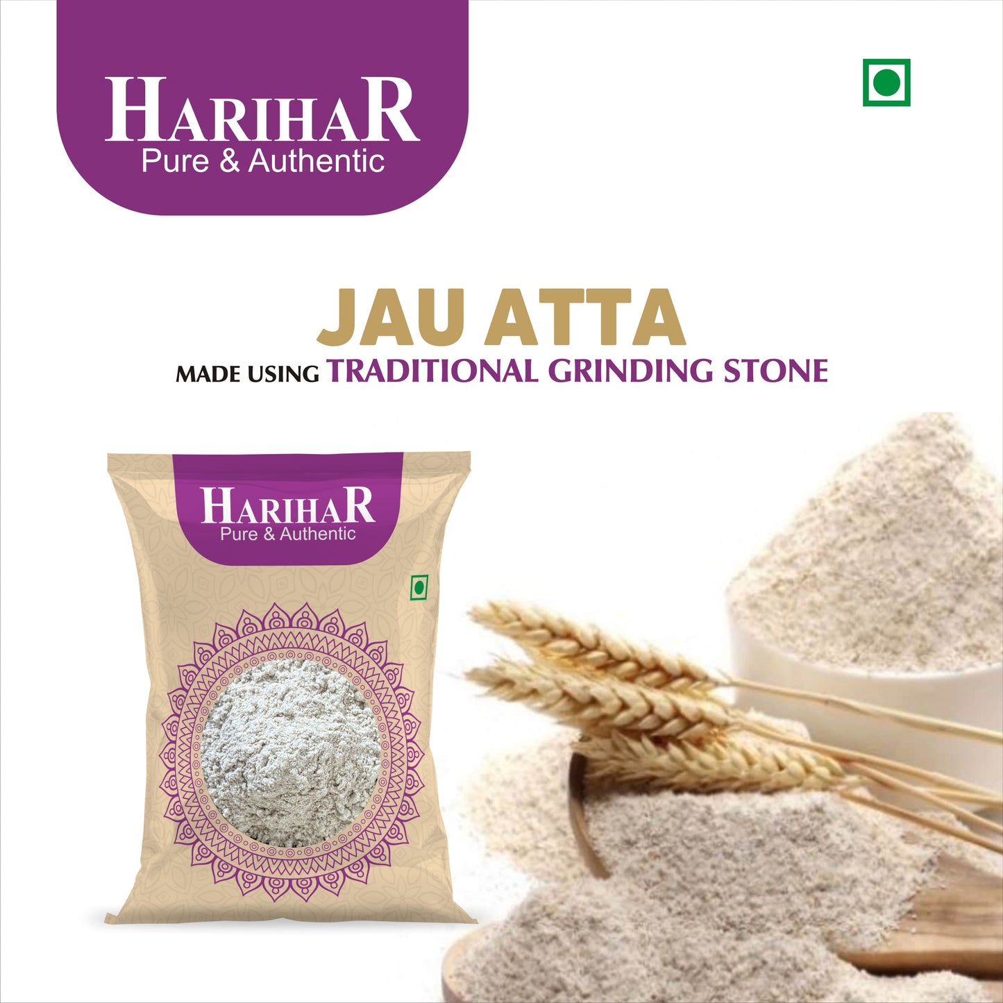 Fresh Gluten Free Jau Atta | Barley Flour | 900 GM