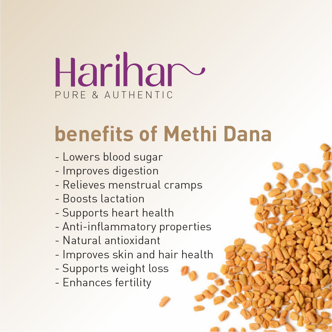 Harihar Fresh Sabut Methi Dana | Fenugreek Seeds Whole | 250 GM