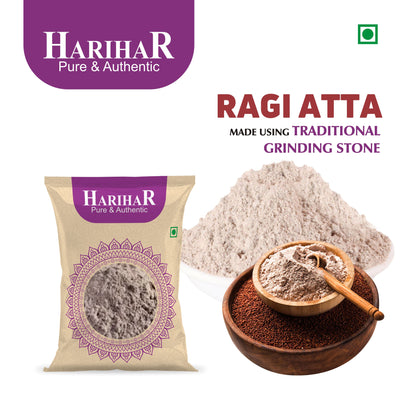 Fresh Gluten Free Ragi Flour | Finger Millet Flour (Nachani) | 900 GM